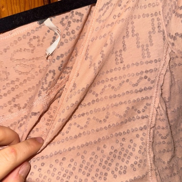 Free People Peach Orange Ombre Burnout Beaded Hem Scoop Neck Top Medium - Picture 3 of 6